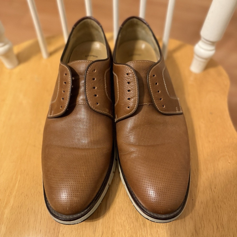 Men's Johnston & Murphy J&M 1850 Sheepskin Martell Oxfords Shoes Brown 11M‎
